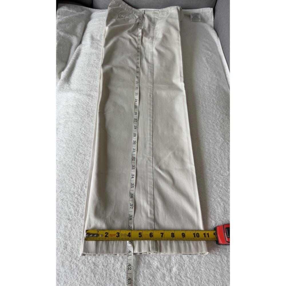 J Jill Ivory Chino Cotton wide leg Pants Women's Timeless Business Size 12 - Picture 8 of 11